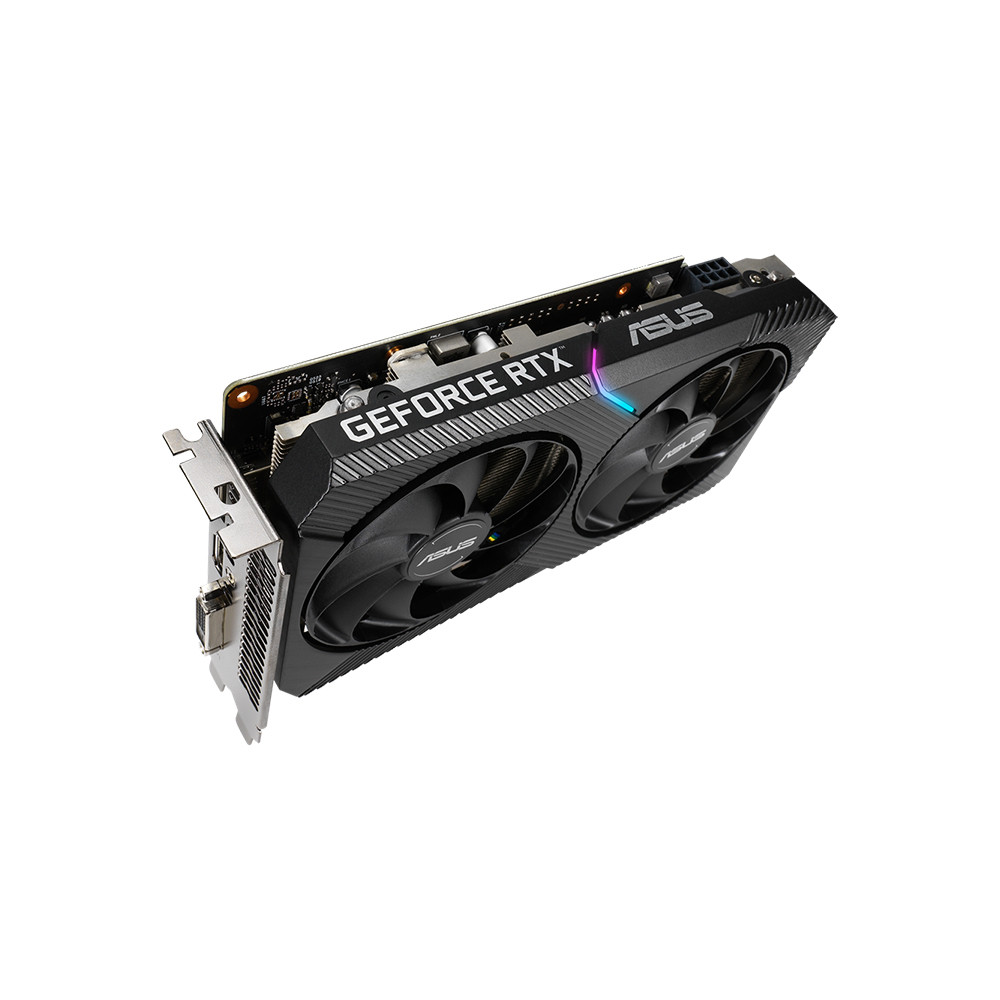 Asus DUAL-RTX2060-O6G-MINI Dual NVIDIA GeForce RTX 2060 Mini Gaming Graphics Card (PCIe 3.0, 6GB GDDR6 Memory, HDMI, DisplayPort, DVI-D, for Intel NUC 9 Extreme Kit, Intel NUC 9 Pro Kit, and Small Chassis)