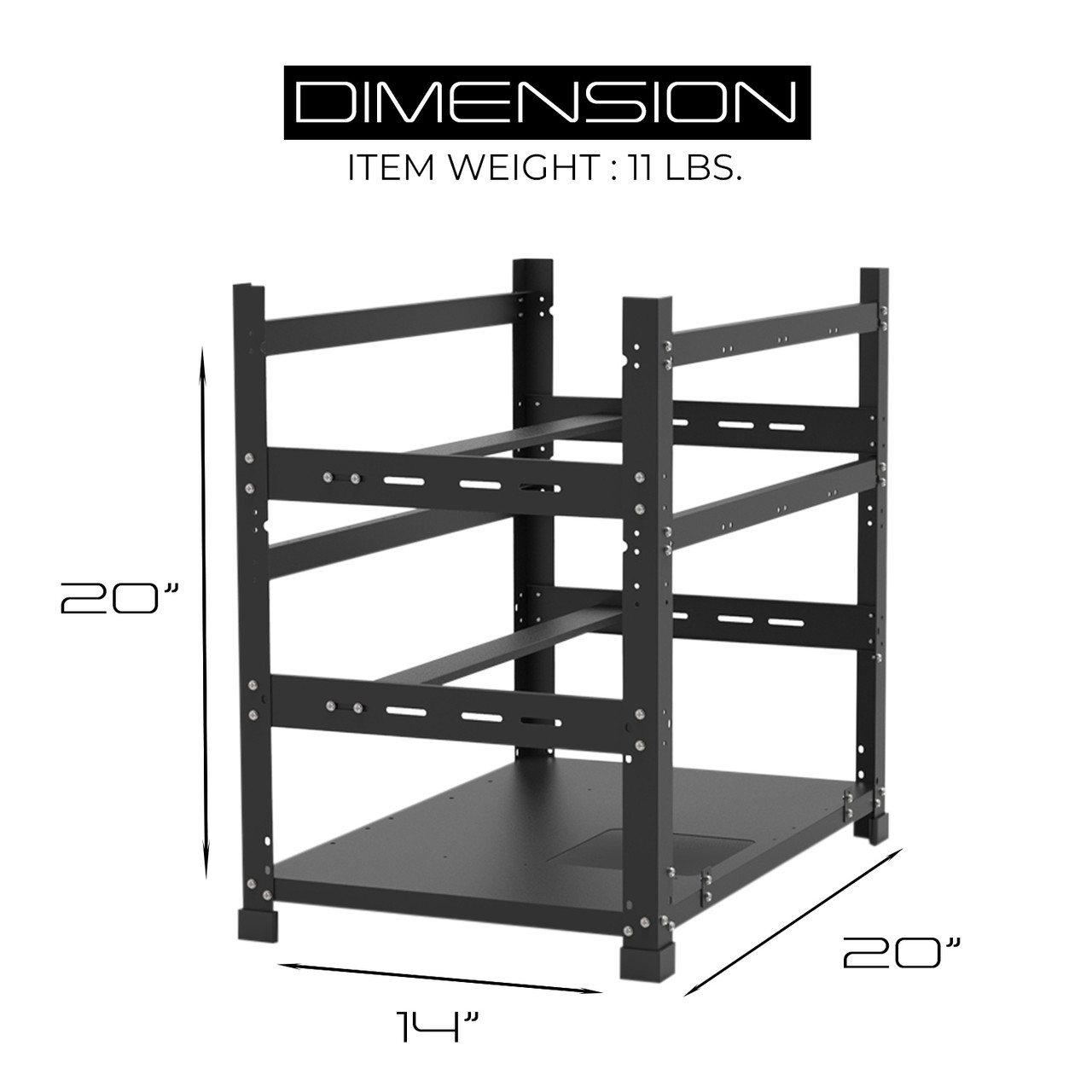 AAAwave 12GPU Open Frame Mining Rig Frame Chassis for