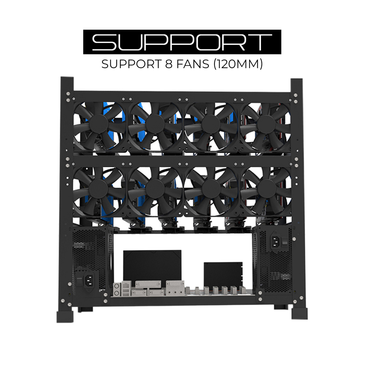 AAAwave 12GPU Open Frame Mining Rig Frame Chassis for