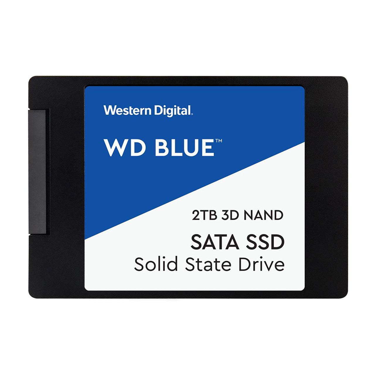 WD 2TB WD Blue 3D NAND Internal PC SSD - SATA III 6 Gb/s, 2.5"/7mm, Up to 560 MB/s WDS200T2B0A