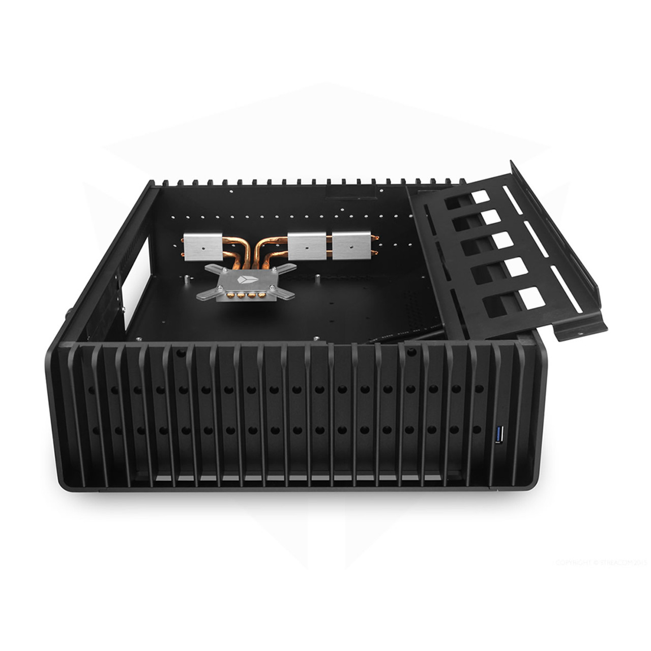 Streacom ST-FC10B ALPHA OPT FC10 ALPHA Fanless Chassis Black, Extruded Aluminium , with Optical slot