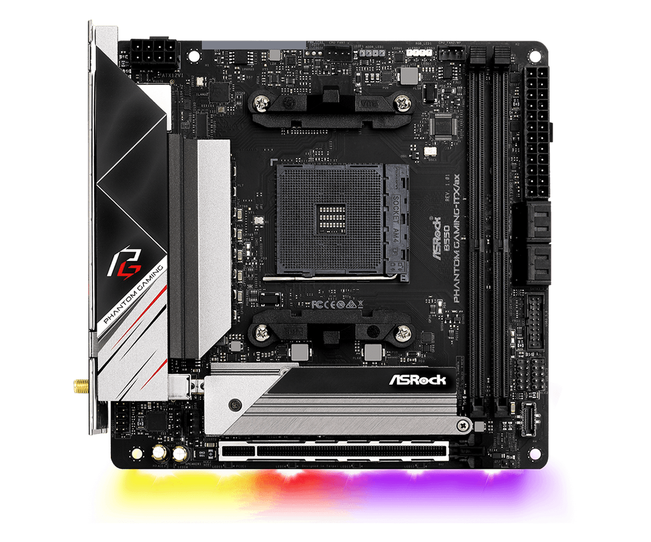 ASRock B550 PHANTOM GAMING-ITX/AX Supports 3rd Gen AMD AM4 Ryzen/Future AMD Ryzen Processors Motherboard