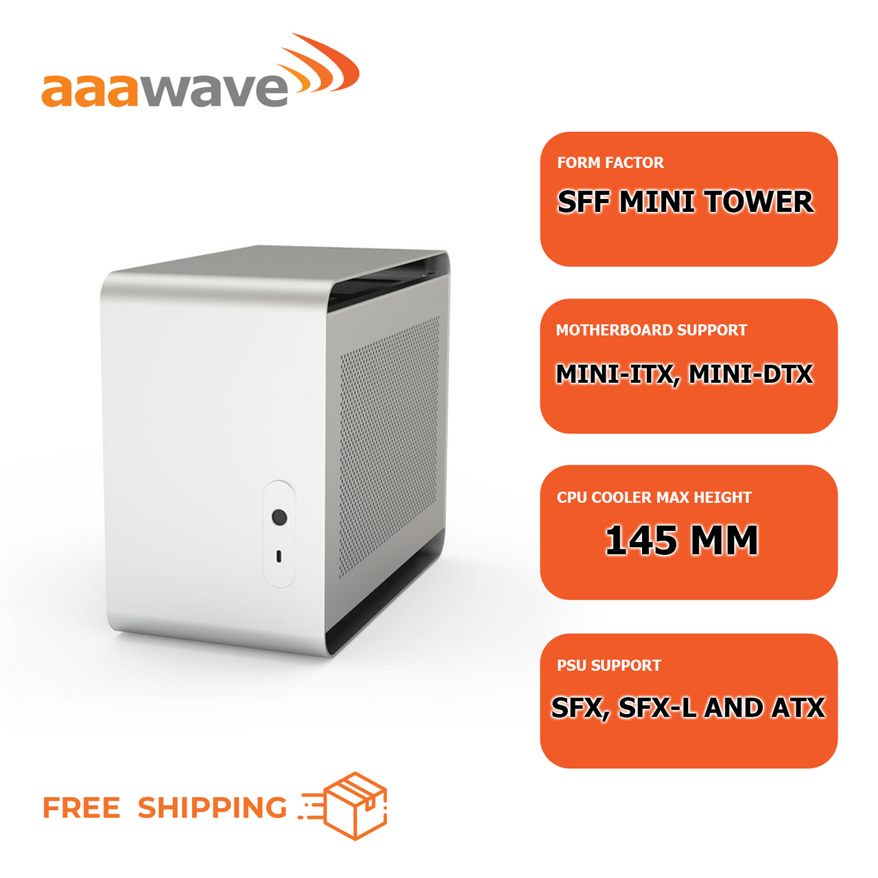 Streacom DA2 V2 SFF Mini Tower ITX - Silver ST-DA2V2S