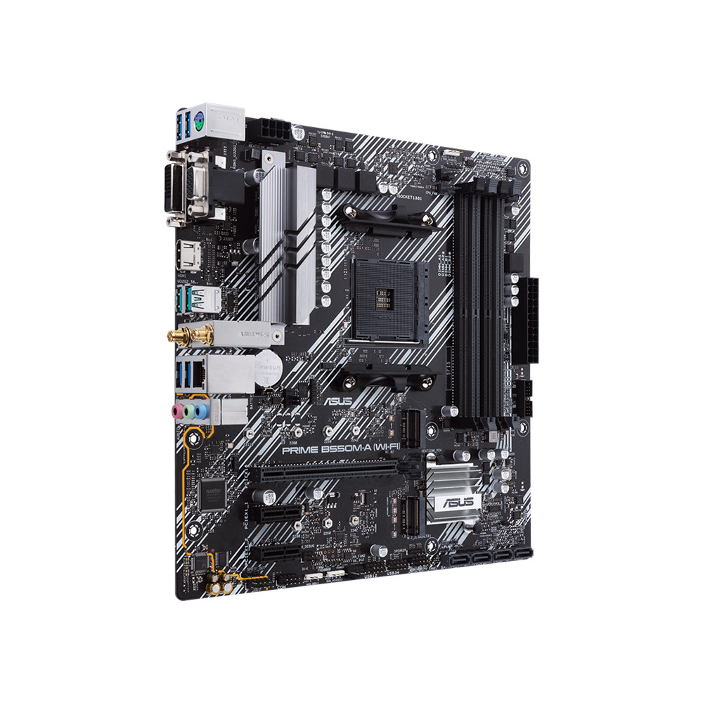 ASUS PRIME B550M-A (WI-FI) AMD AM4 Zen 3 Ryzen 5000 & 3rd Gen Ryzen Micro ATX Motherboard