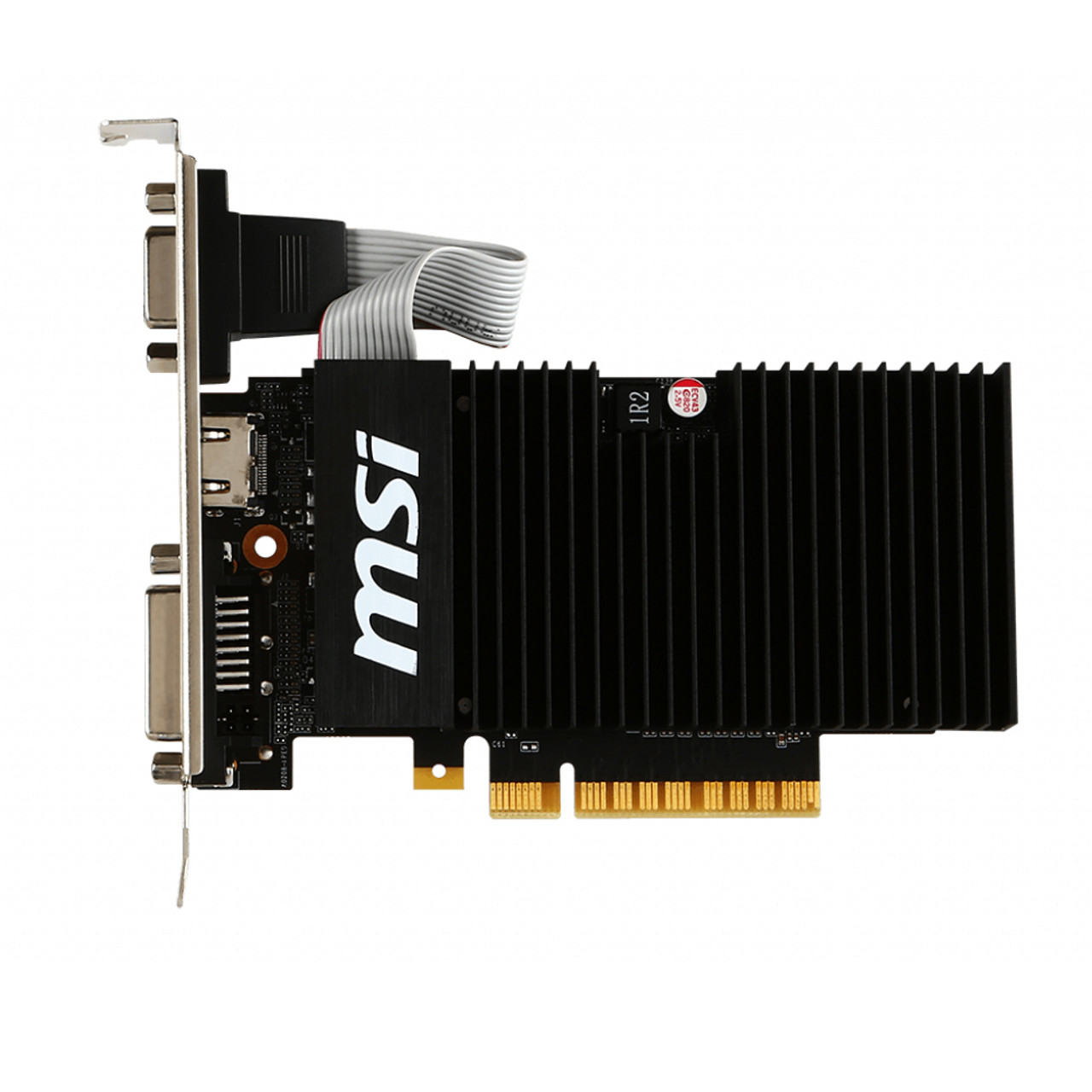 MSI GT 710 1GD3H LPV1 GeForce GT 710 1GB GDRR3 64-bit HDCP Support DirectX 12  Heat Sink Low Profile Graphics Card