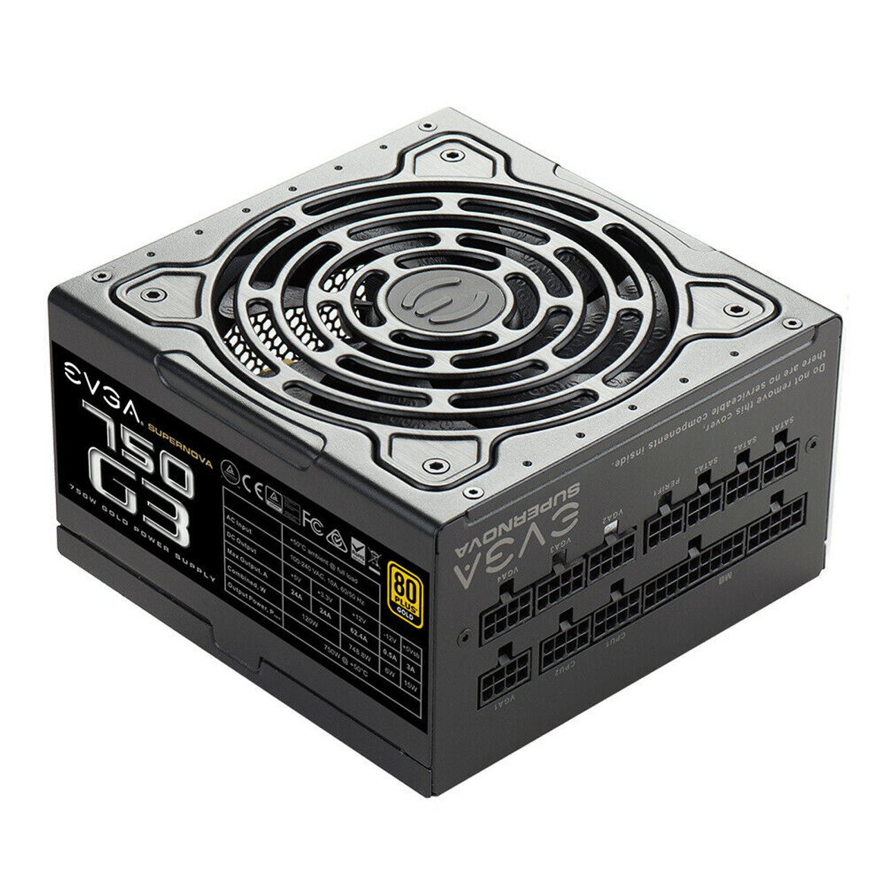 EVGA 220-G3-0750-X1 Super Nova 750 G3, 80 Plus Gold 750W, Fully Modular,  Eco Mode with New HDB Fan Power Supply, 10 Year Warranty