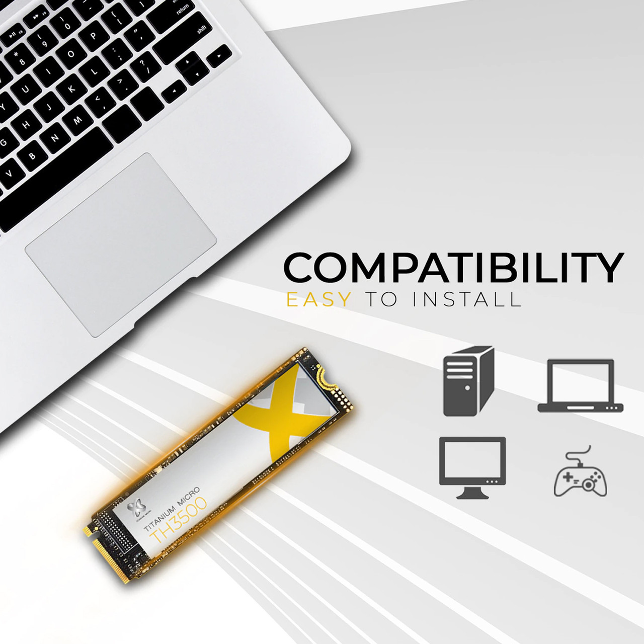 Titanium Micro TH3500 500GB PCIe NVMe Gen 3 M.2 2280 Internal SSD TMNM2T-TH3500-500GB