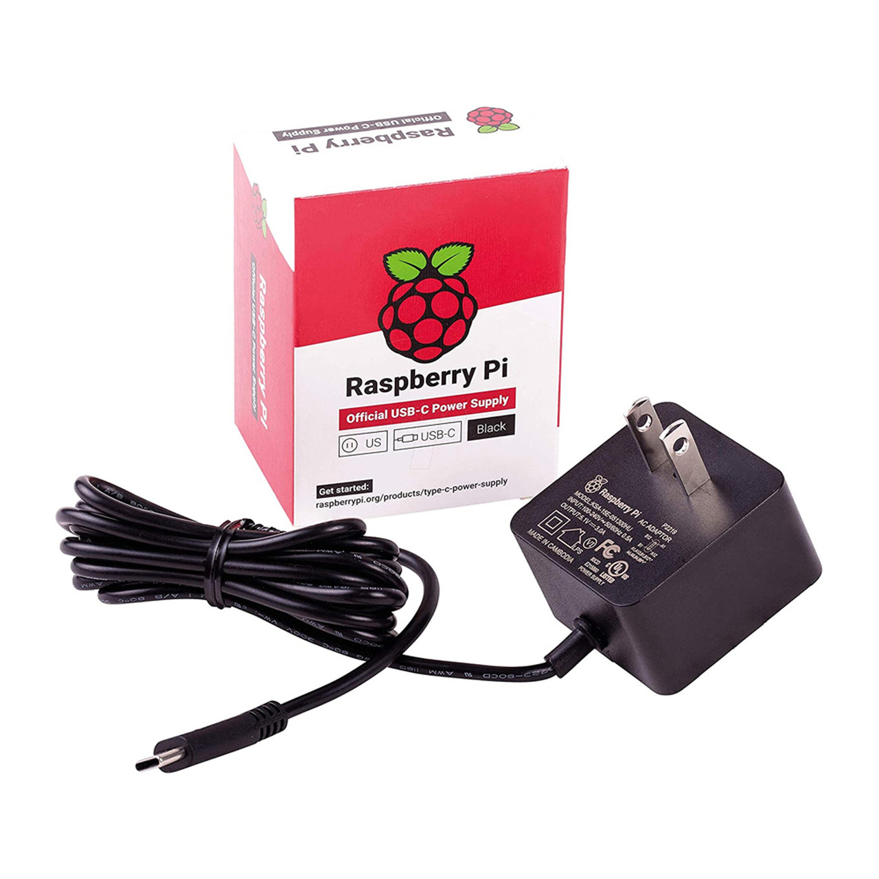 Raspberry Pi 4 Model B WiFi Bluetooth 8GB Touch Screen with Power Supply (Red)