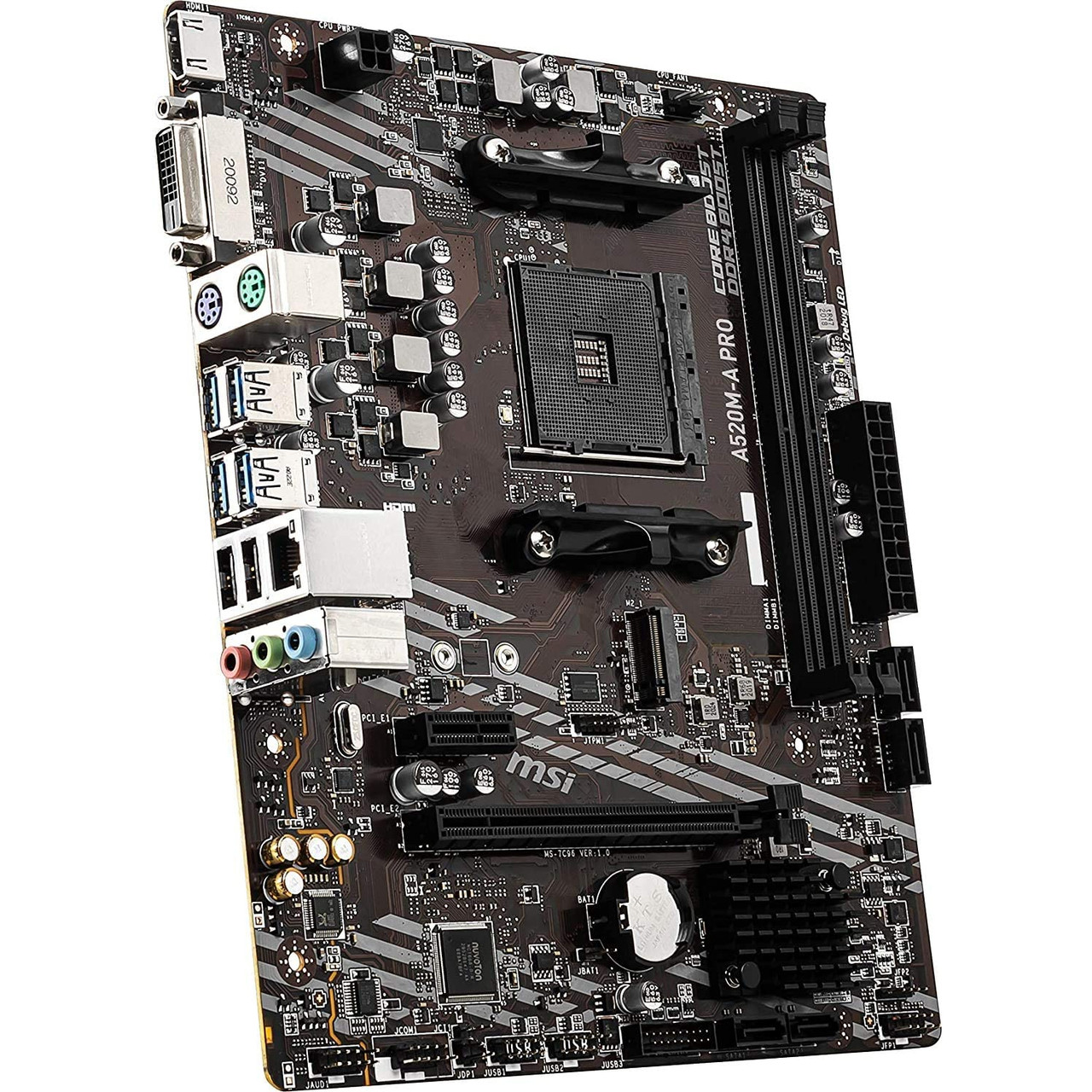 MSI A520M-A PRO Gaming Motherboard (AMD AM4, DDR4, PCIe 4.0, SATA 6Gb/s ...