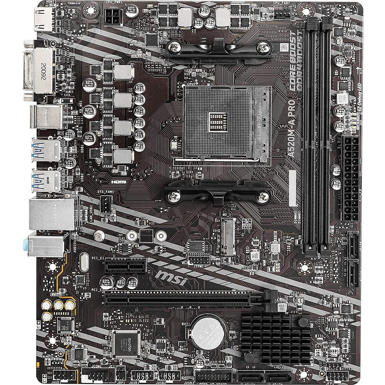 MSI A520M-A PRO AM4 AMD A520 SATA 6Gb/s USB 3.0 Micro ATX AMD Motherboard 