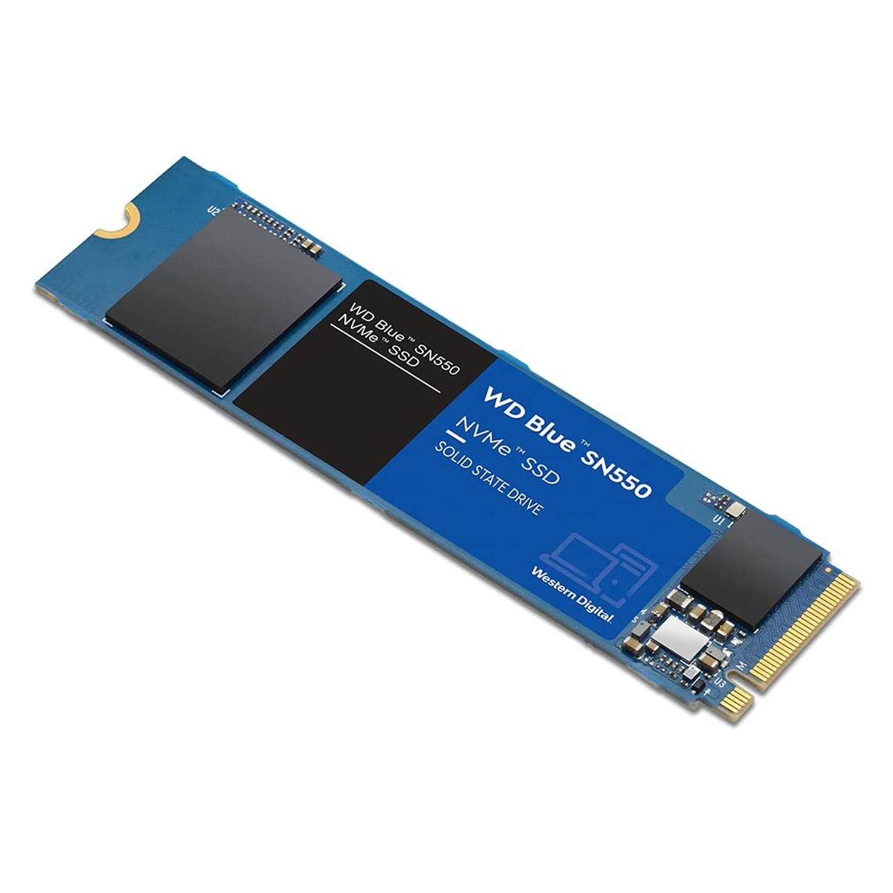 WD WDS200T2B0C 2TB WD Blue SN550 NVMe Internal SSD - Gen3 x4 PCIe 8Gb/s, M.2 2280, 3D NAND, Up to 2,600 MB/s