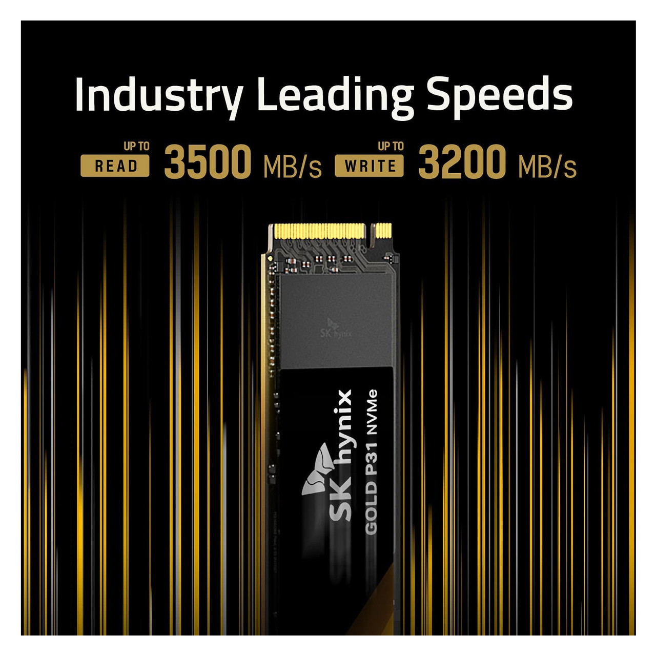 SK Hynix Gold P31 500GB PCIe NVMe Gen3 M.2 2280 Internal SSD, Up to 3500MB/S,Internal Solid State Drive (HFS500GDE9X)