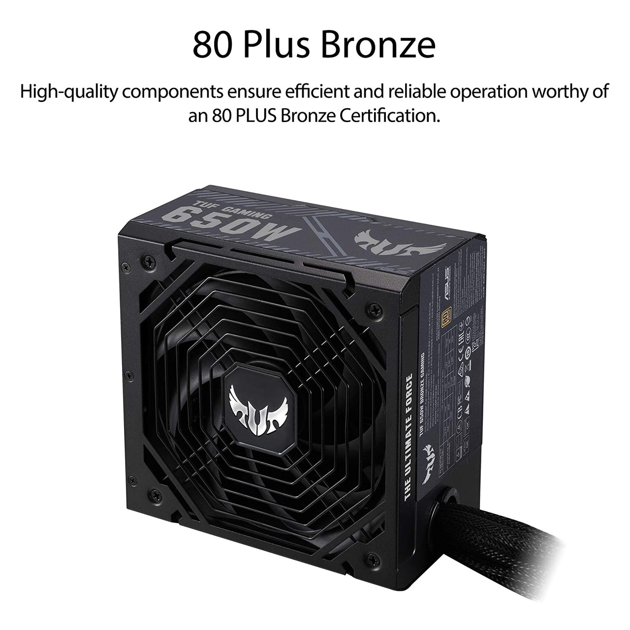 ASUS TUF-GAMING-650B 80 Plus Bronze PSU, Power Supply, 0dB Technology,80cm 8-pin CPU Connector, 6-Year Warranty