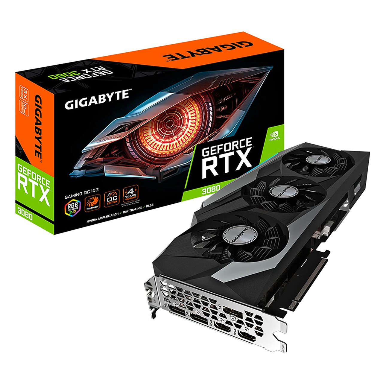 Gigabyte GeForce RTX 3080 Gaming OC 10G REV 2.0 LHR 10GB 320-bit GDDR6X Video Card  GV-N3080GAMING OC-10GD REV2.0