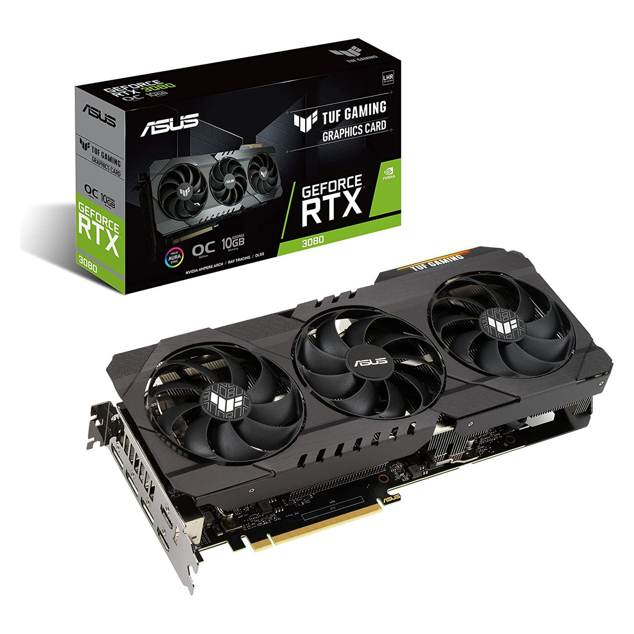 ASUS TUF Gaming GeForce RTX 3080 OC LHR Graphics Card ,PCIe 4.0,10GB GDDR6X,HDMI 2.1 TUF-RTX3080-O10G-V2-GAMING