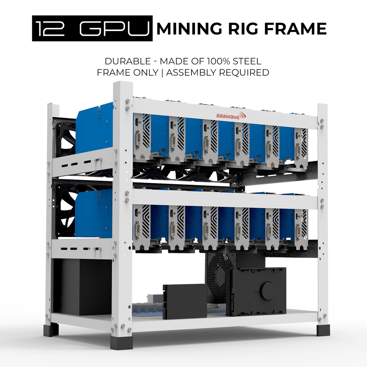 With its open-frame design, the rig allows for easy installation and maintenance of components, making it user-friendly for both beginners and professionals.