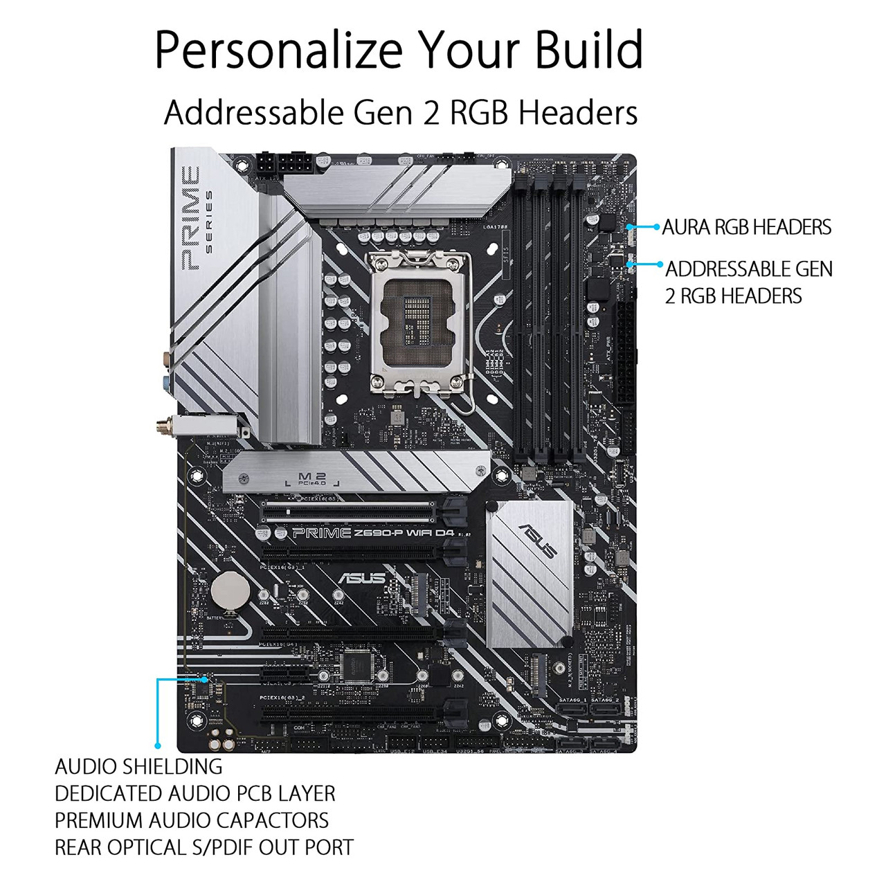 ASUS PRIME Z690-P WIFI D4 Motherboard LGA 1700 ATX PCIe 5.0, DDR4, Thunderbolt 4 Support