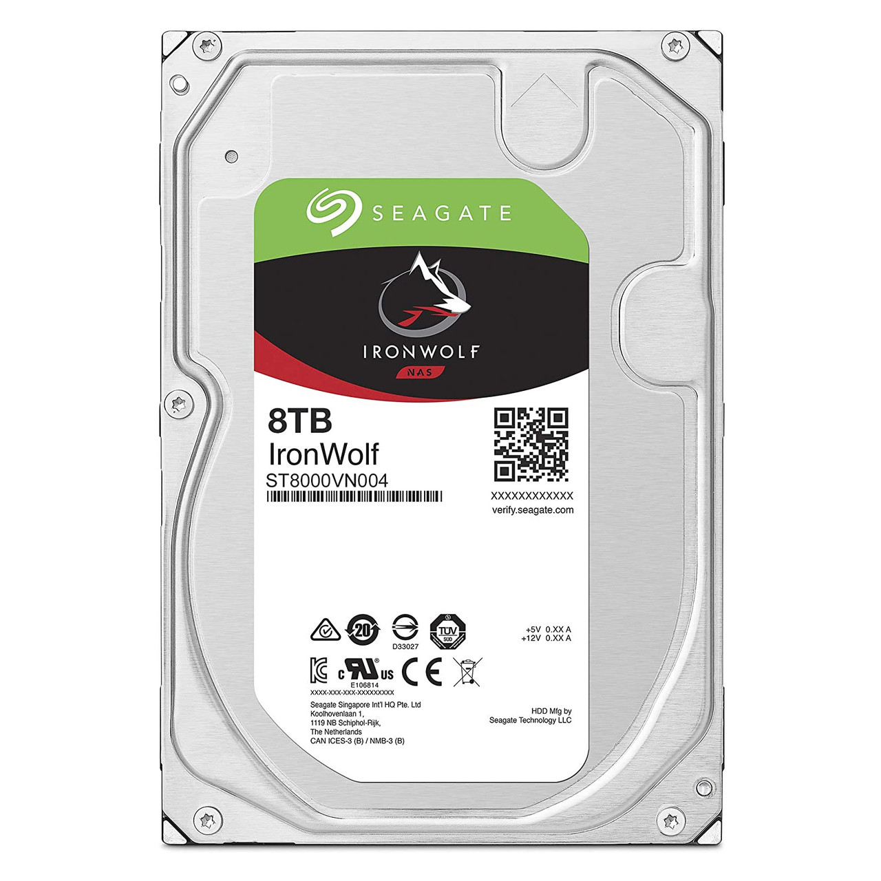 Seagate IronWolf 8TB NAS Internal Hard Drive HDD – 3.5 Inch SATA 6Gb/s 7200 RPM 256MB Cache for RAID Network ST8000VN004