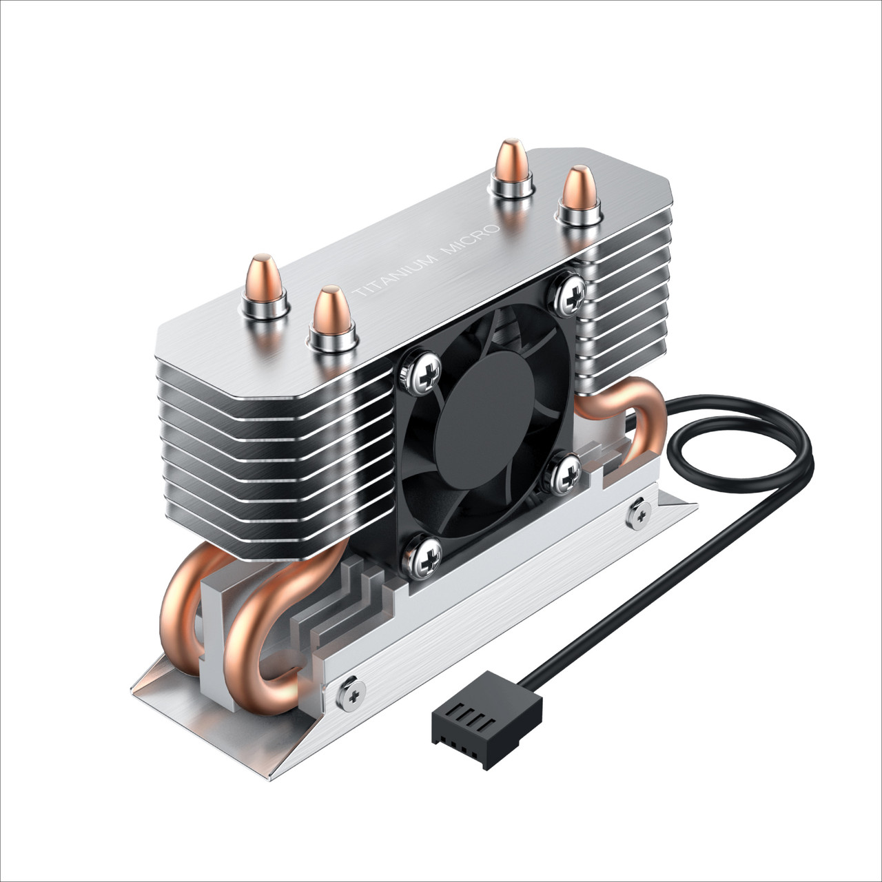 Titanium Micro TH3500 8TB PCIe NVMe Gen 3 M.2 2280 Internal SSD With Nitro Pro M.2 NVMe Cooler Heatsink with 30mm Fan