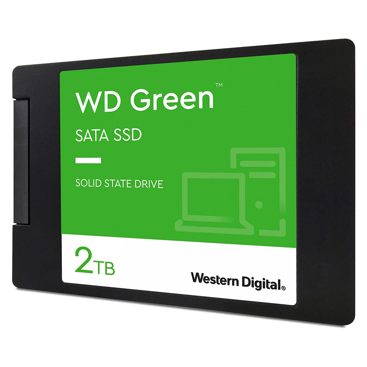 WD 2TB WD Green Internal PC SSD Solid State Drive WDS200T2G0A - SATA III 6 Gb/s, 2.5"/7mm, Up to 550 MB/s
