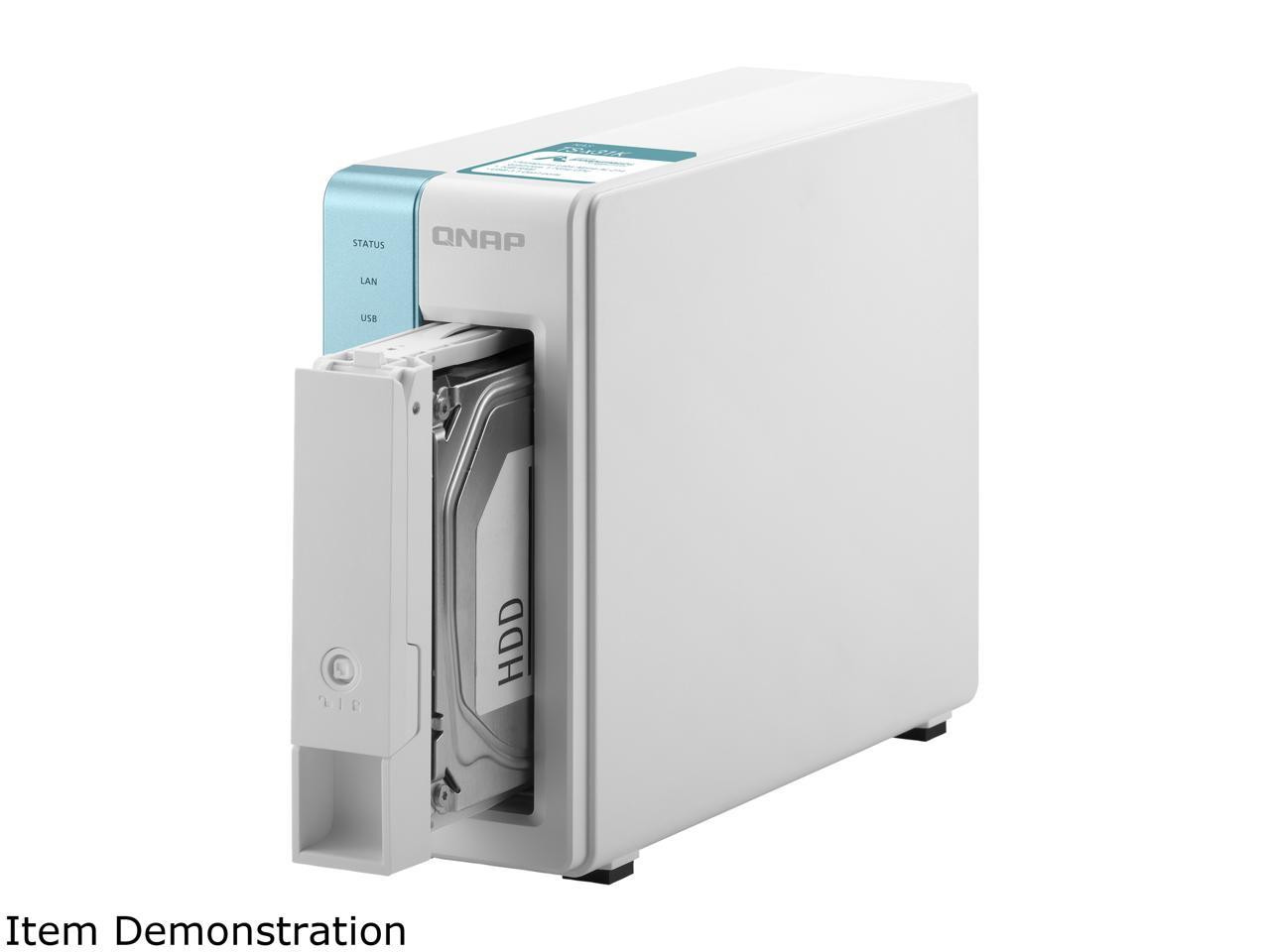 QNAP TS-131K-US 1-Bay Personal Cloud NAS for Backup and Data Sharing. Annapurna Labs 4-core 1.7GHz, 1GB RAM