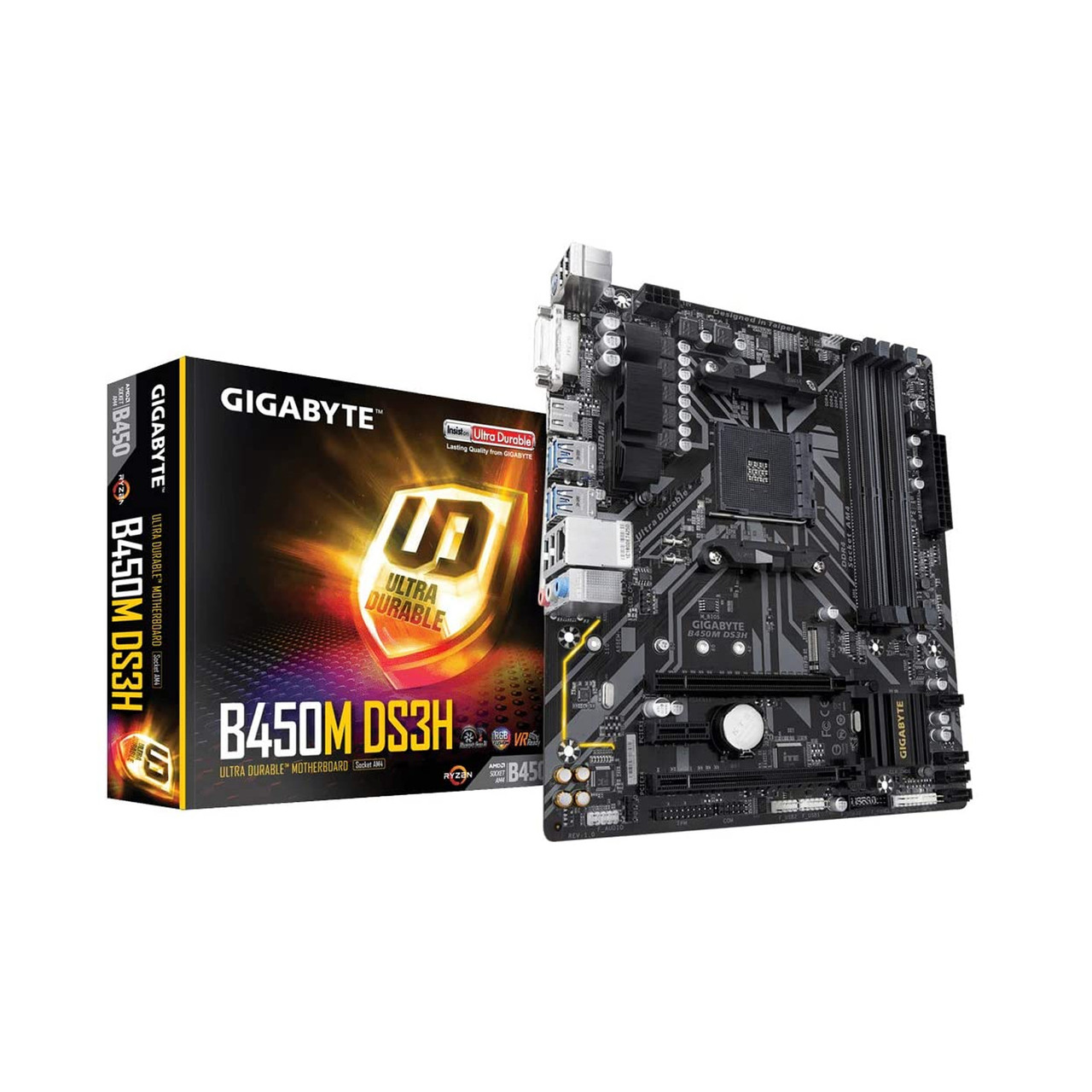 Gigabyte B450M DS3H AMD Ryzen AM4/Micro ATX/M.2/HMDI/DVI/USB 3.1/DDR4/Motherboard