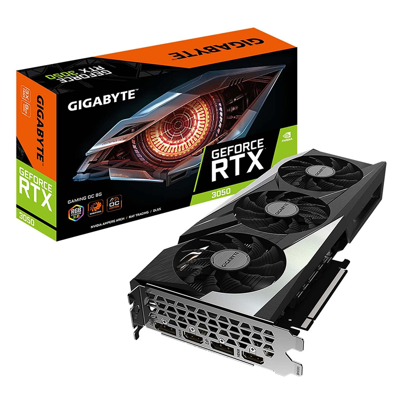 Gigabyte GeForce RTX 3050 Gaming OC 8G Graphics Card GV-N3050GAMING OC-8GD 8GB GDDR6 128-bit 3X WINDFORCE Fans