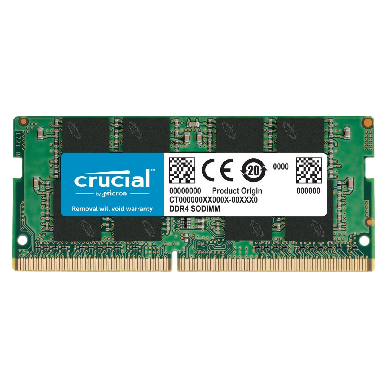 Crucial 16GB DDR4 SODIMM Memory CT16G4SFD8266 2666 MT/s (PC4-21300) DR X8 260-Pin RAM