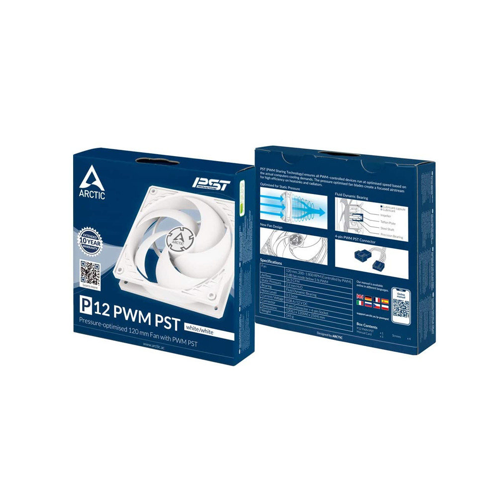 AAAwave 12GPU The Sluice V2 Mining Frame (White) and PCIe Riser V011 Pro (12pcs) with  8 pack of  P12 PWM 120 mm Fans (White)