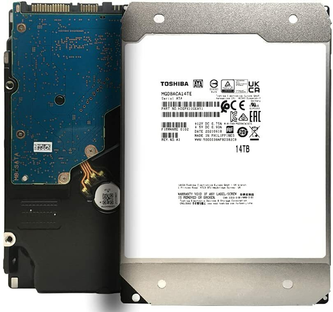 Toshiba 14TB 7200RPM 512e 3.5" SATA Enterprise Desktop Hard Drive MG08ACA14TE (Pack of 6)