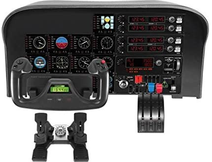 Logitech Flight Yoke System Professional Simulation Yoke and Throttle Quadrant 945-000023