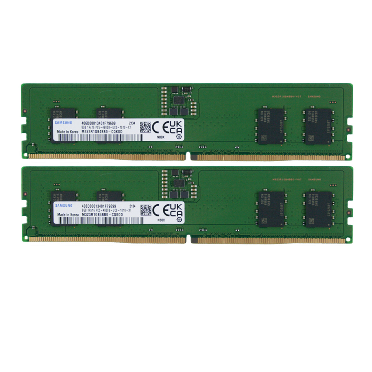 Samsung M323R1GB4BB0-CQK Dual RAM DDR5 4800MHz 16GB (2 x 8GB) 1Rx16  PC5-38400R U-DIMM OEM NON-ECC Desktop Memory