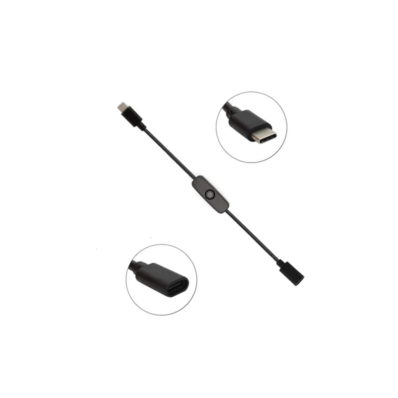 AAAwave Raspberry Pi 4 Black Dual-Fan Aluminum Case With Black Power Supply and Power Switch Combo Set