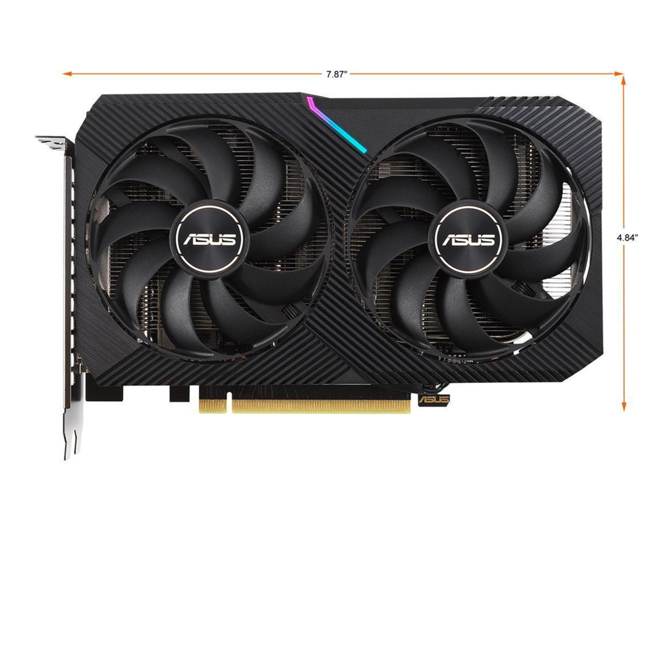 Asus DUAL-RTX3060TI-8G-MINI-V2 Dual GeForce RTX 3060 Ti V2 MINI OC Edition 8GB GDDR6 PCI Express 4.0 Video Card