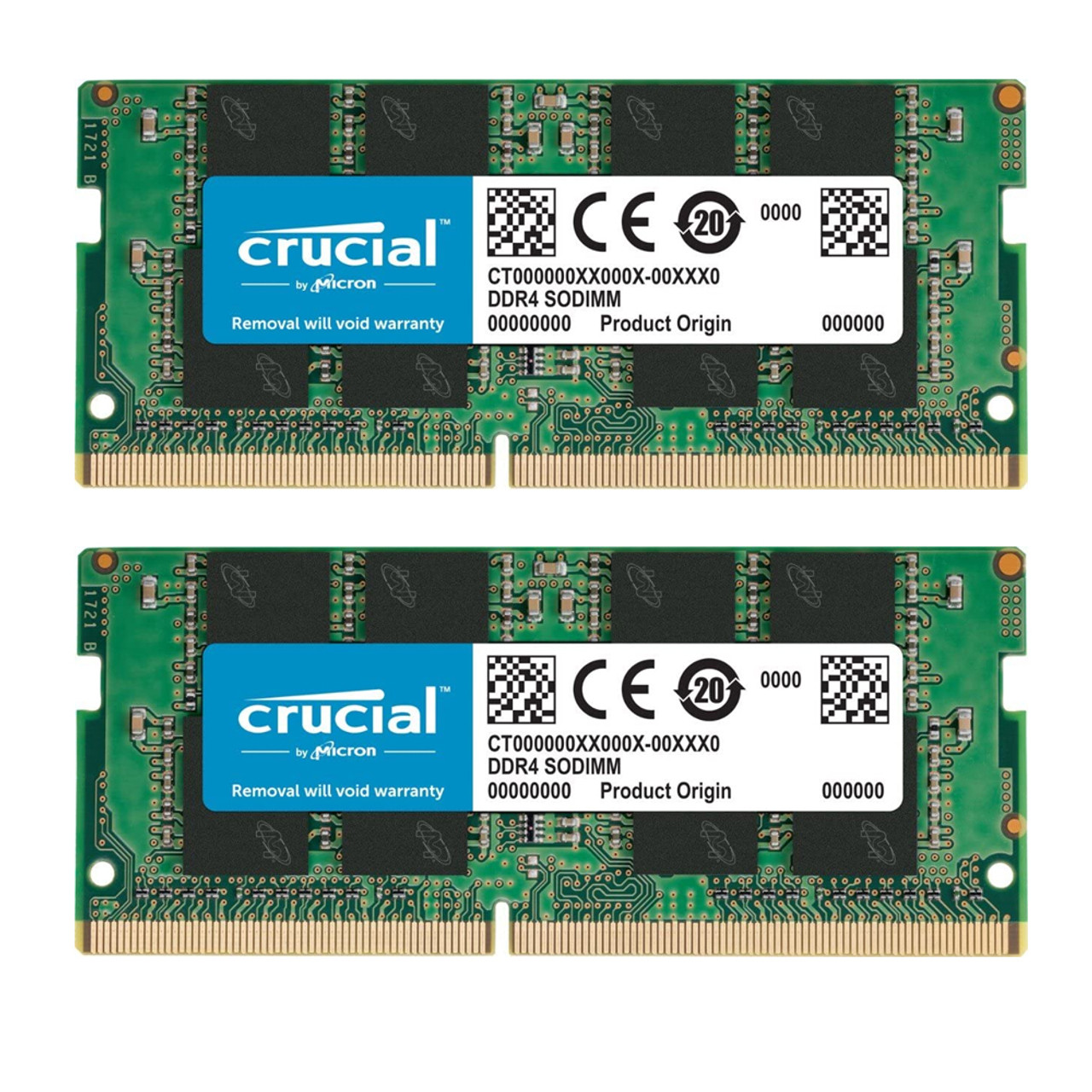 Crucial 64GB (2 x 32GB) DDR4 3200MHz CL19 SODIMM RAM Non-ECC Memory Laptop