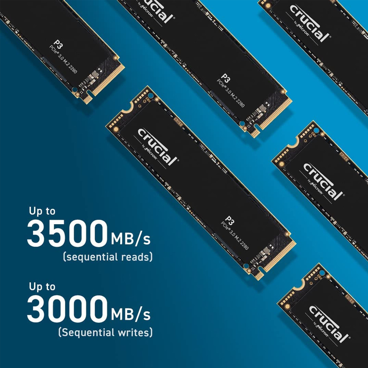 Crucial ‎CT1000P3SSD8 P3 1TB PCIe 3.0 3D NAND NVMe M.2 SSD, up to 3500MB/s Internal Solid State Drive