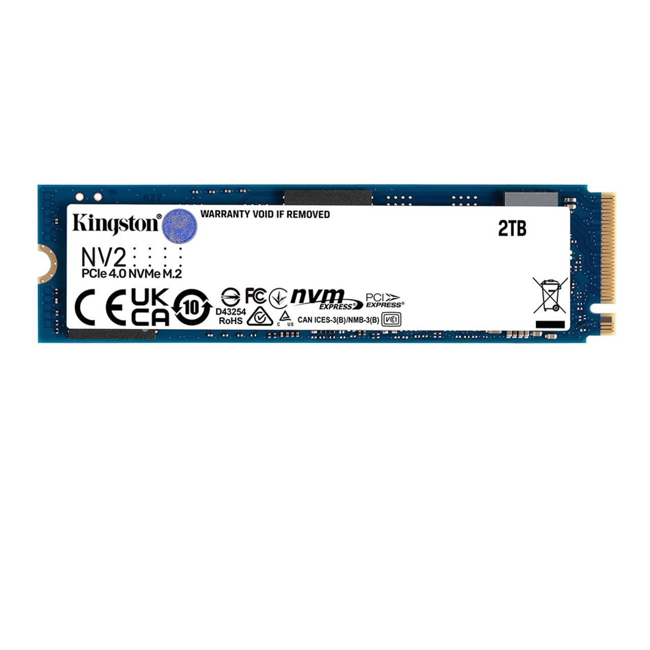 Kingston NV2 2TB M.2 2280 NVMe, PCIe 4.0 Gen 4x4, Up to 3500 MB/s