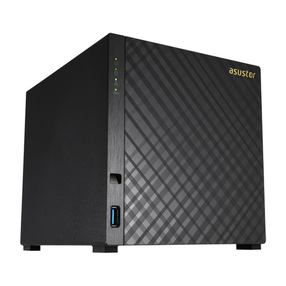 Asustor AS3204T v2 4-Bay NAS (Diskless), Intel 1.6GHz Quad-Core, 2GB RAM, Personal Cloud NAS