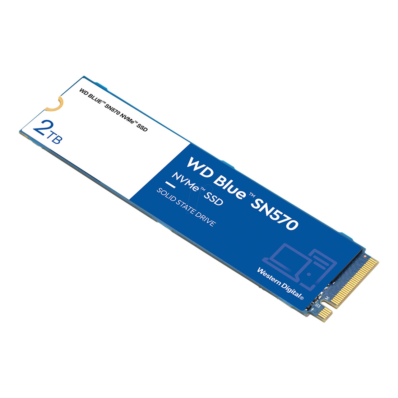 WD 2TB WD Blue SN570 NVMe Internal Solid State Drive SSD - Gen3 x4 PCIe 8Gb/s, M.2 2280, Up to 3,500 MB/s WDS200T3B0C