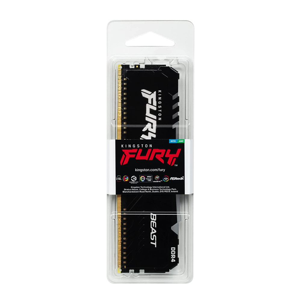 Kingston KF432C16BBA/16 FURY Beast RGB 16GB 3200MHz DDR4 CL16 Desktop Memory Single Stick