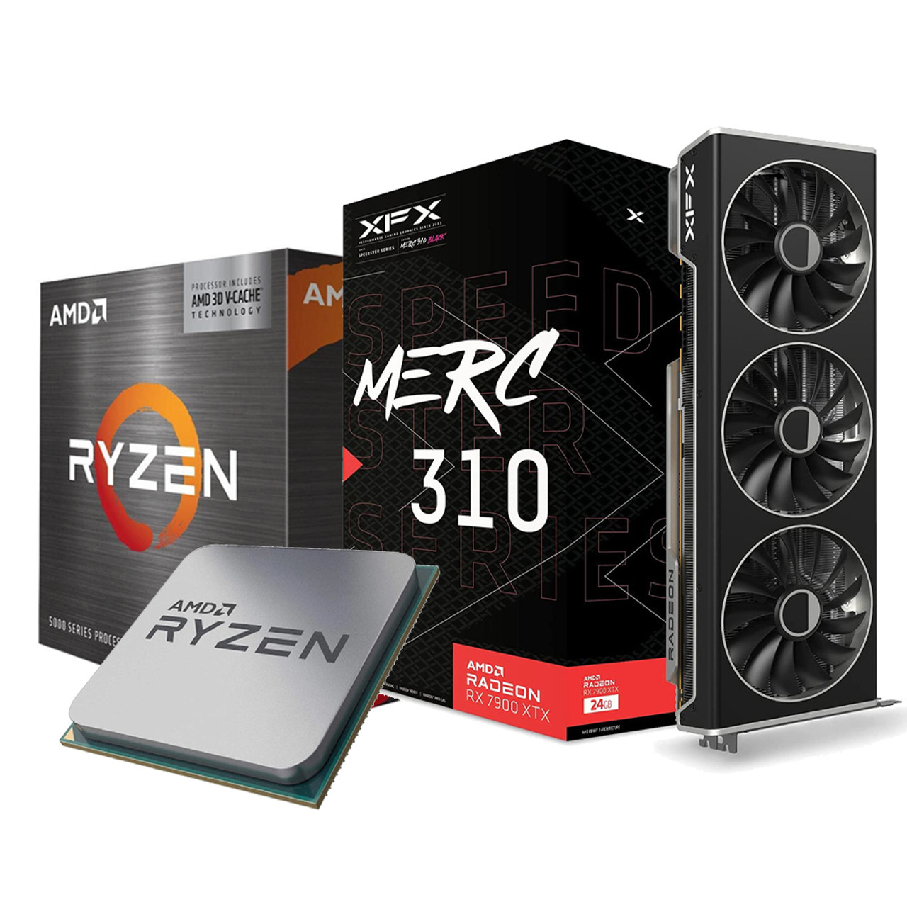 AMD Ryzen 7 5800X3D 8-Core 3.4GHz AM4 Desktop CPU with XFX RX