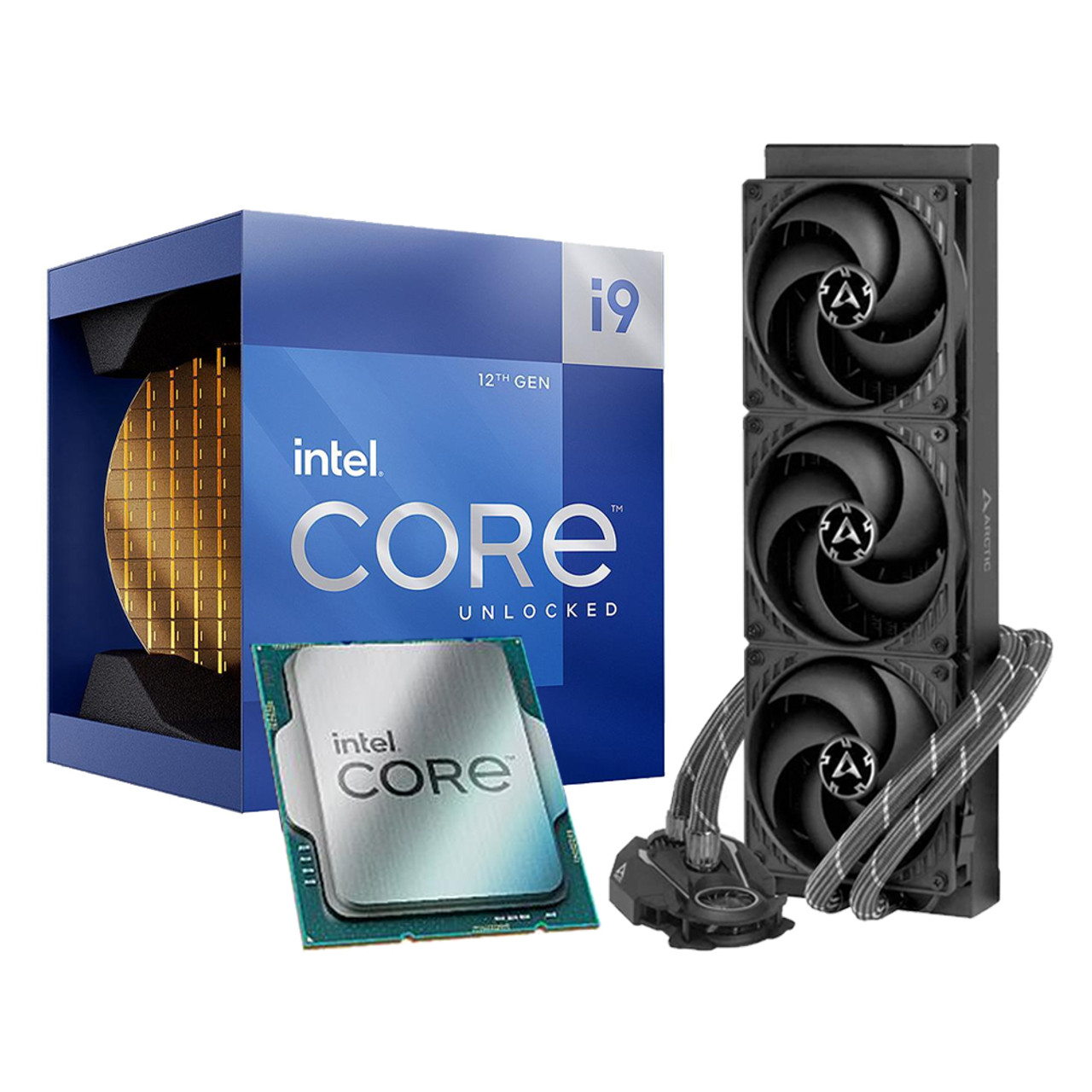 Intel Core i9-12900K Processor 16-Core 3.9 GHz LGA1700 with Arctic Liquid Freezer II 360 CPU Water Cooler