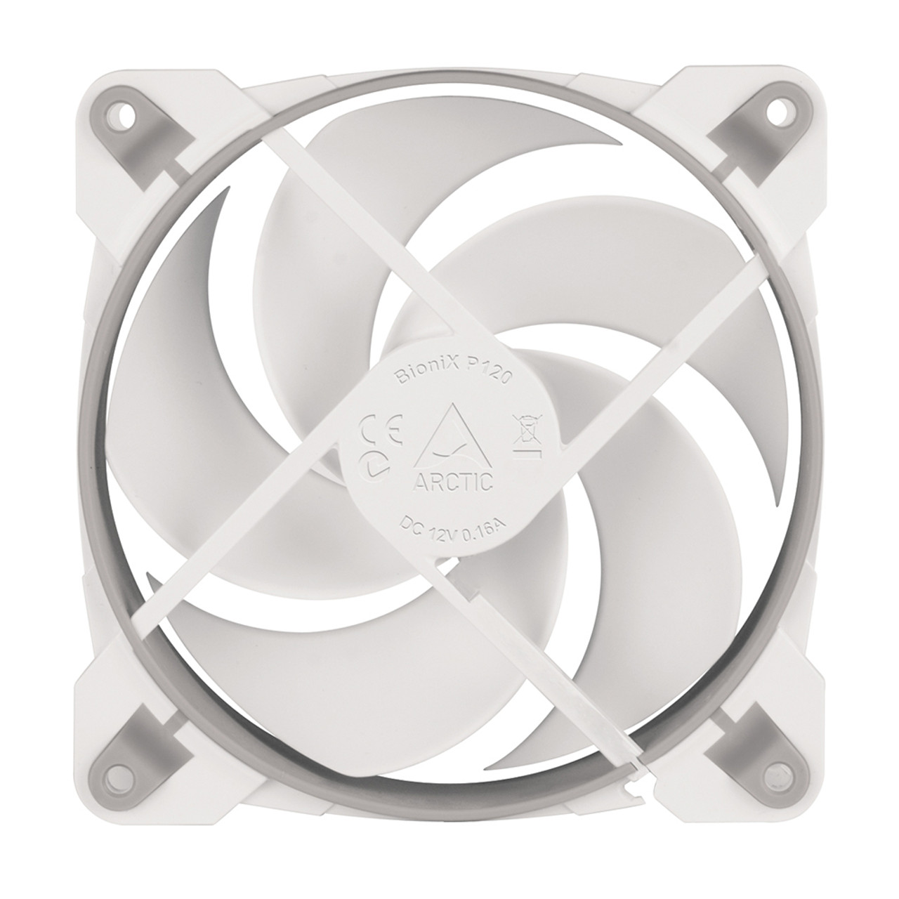 Arctic ACFAN00167A BioniX P120-120 mm Gaming Case Fan PWM Sharing Technology (PST) 200–2100 RPM - Grey/White