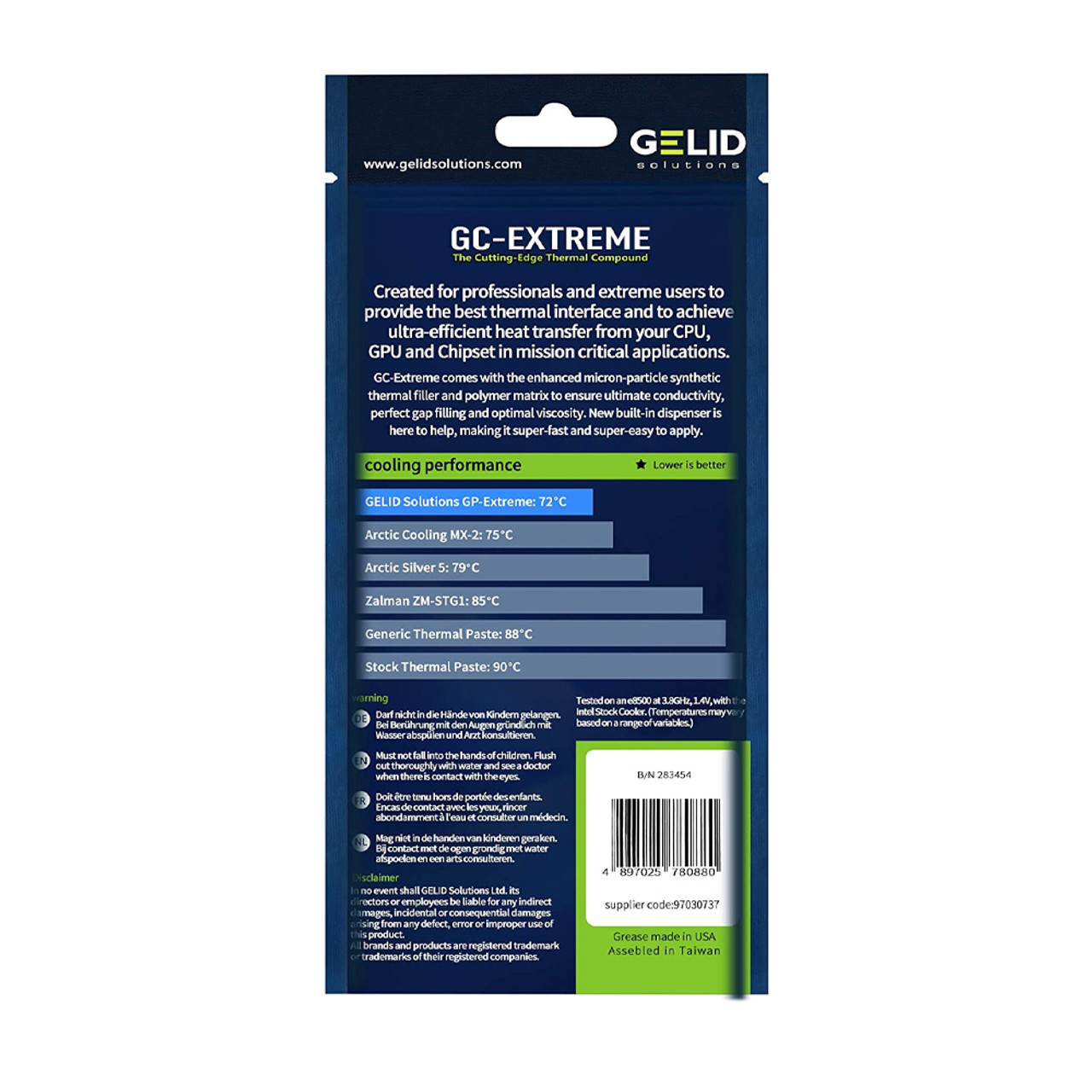 GELID Solutions TC-GC-03-D GC-Extreme - Thermal Conductive Paste for Heatsink (1g)