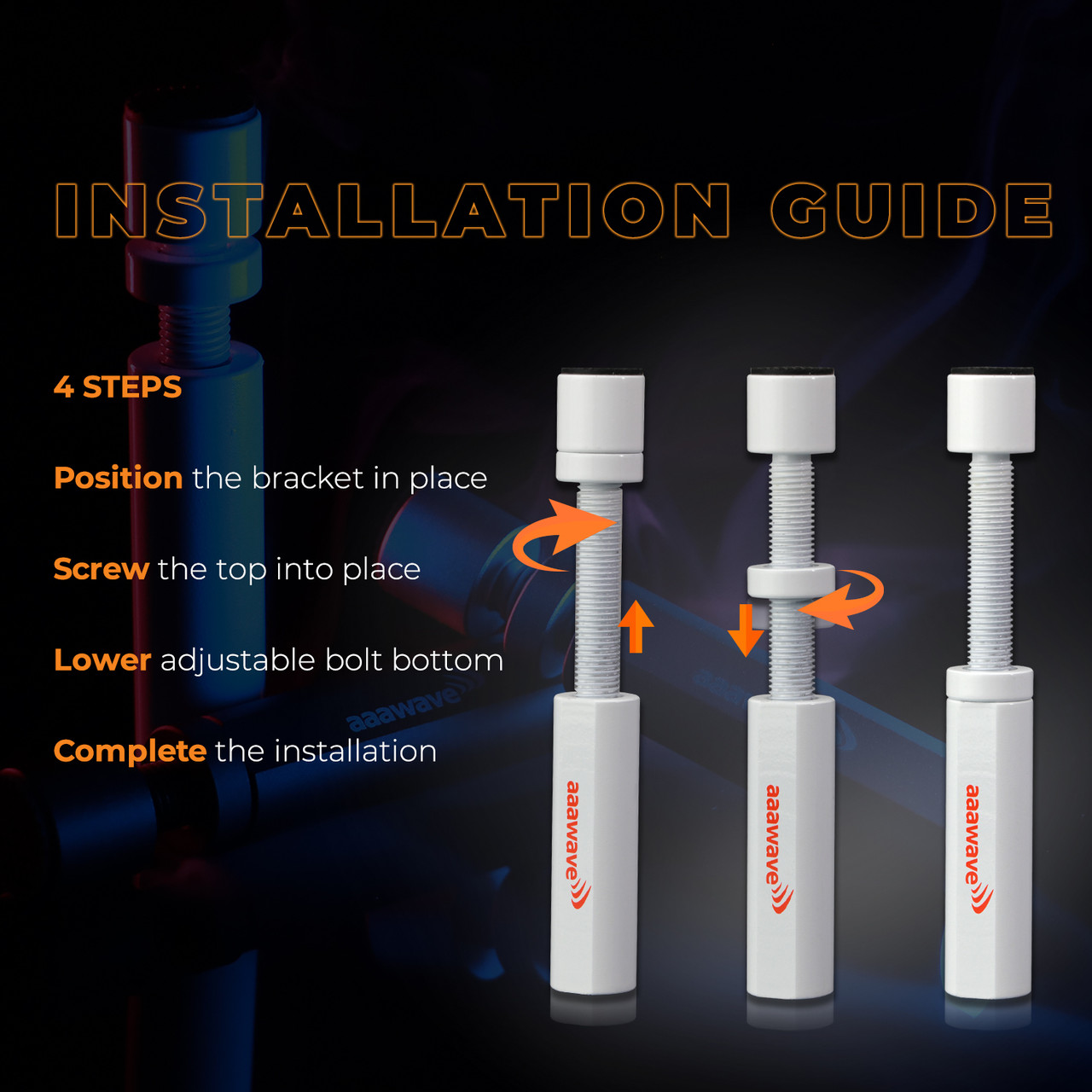 AAAwave Graphics Card Support Bracket Adjustable Height GPU Brace with Magnet base and Non-Slip rubber pad (White)
