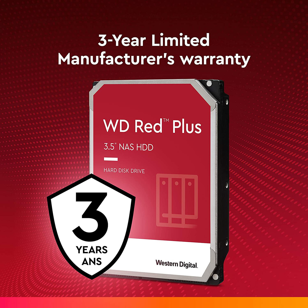 WD WD80EFZZ 8TB WD Red Plus NAS HDD 5640 RPM, SATA 6 Gb/s, CMR, 128 MB Cache, 3.5" Internal Hard Drive