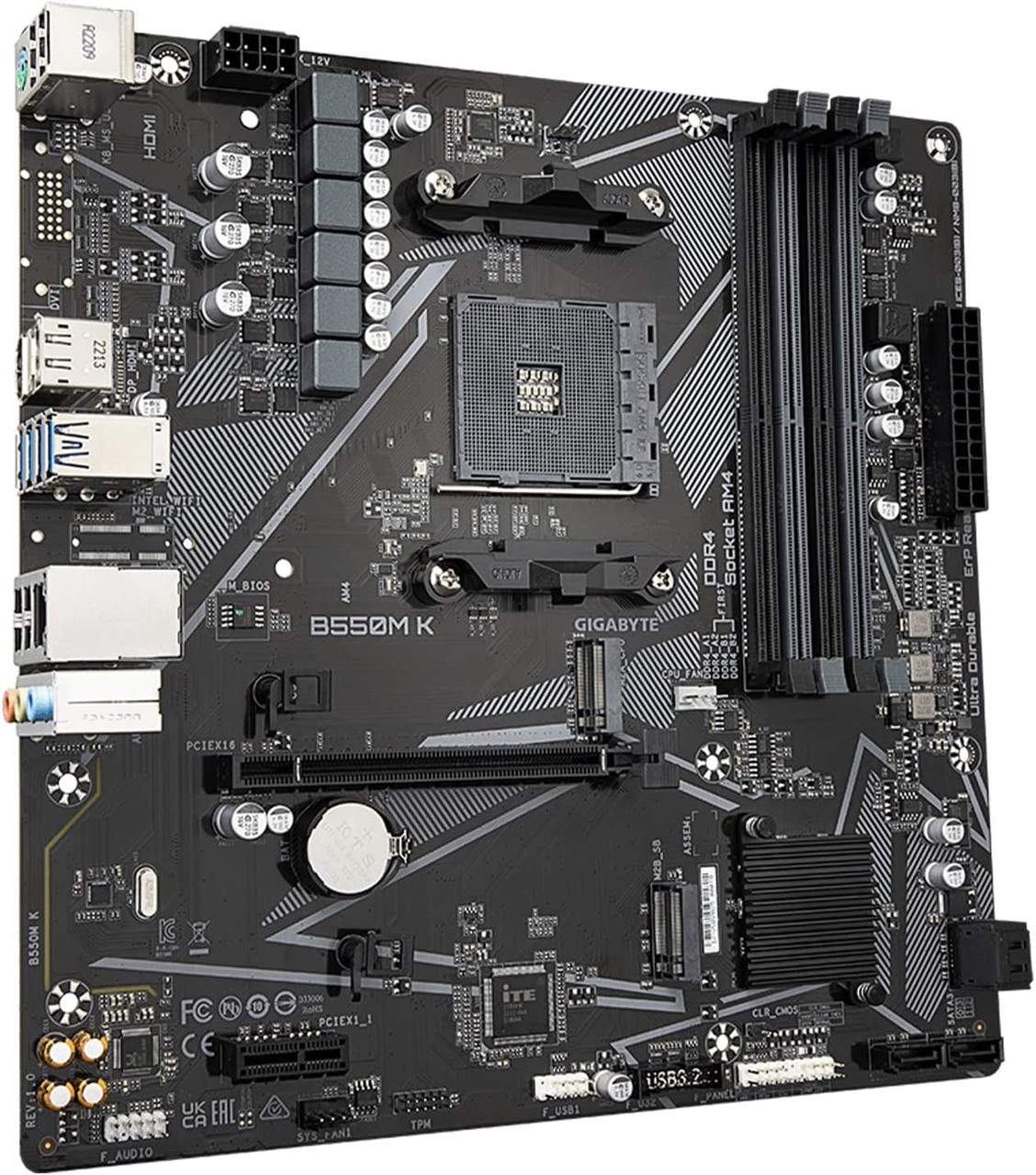 GIGABYTE B550 Ultra Durable AMD Motherboard, PCIe 4.0 x16 Slot, Dual M.2, Micro-ATX Motherboard