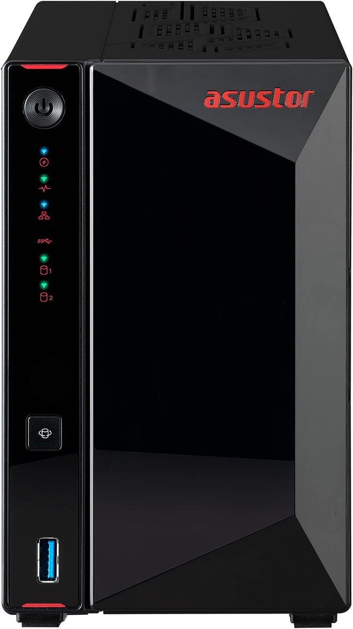 Asustor AS5402T Nimbustor 2 Gen2  2 Bay NAS,Quad-Core 2.0GHz CPU,Dual 2.5GbE Ports,4GB DDR4,4x M.2 SSD Slots (Diskless)