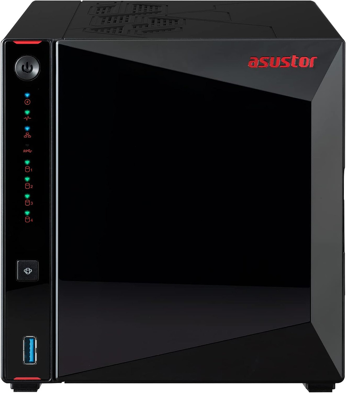 Asustor AS5404T Nimbustor 4 Gen2  4 Bay NAS,Quad-Core 2.0GHz CPU,Dual 2.5GbE Ports,4GB DDR4,4x M.2 SSD Slots (Diskless)