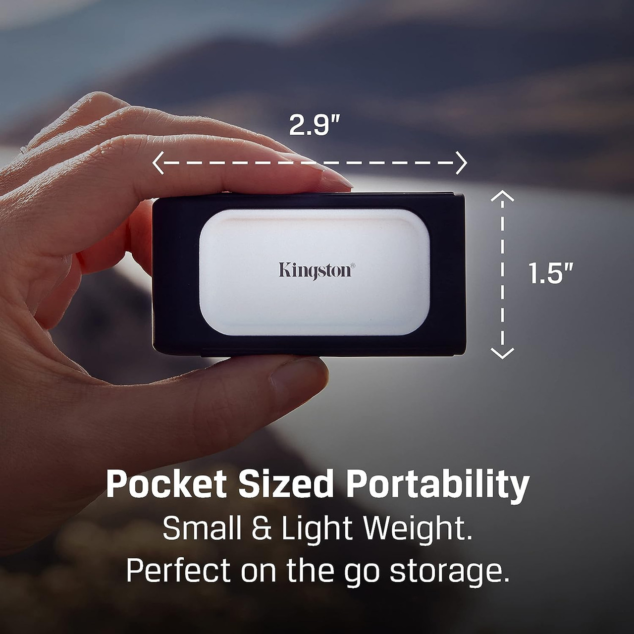 Kingston SXS2000/4000G XS2000 4TB High Performance Portable SSD with USB-C|Pocket-sized |USB 3.2 Gen 2x2 |Up to 2000MB/s